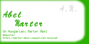 abel marter business card